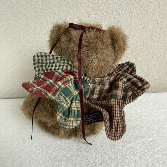 Boyds Bears Rascal 2001 8" Plush Angel Bear Collectible "Bearly An Angel" Plaid - Picture 4 of 9